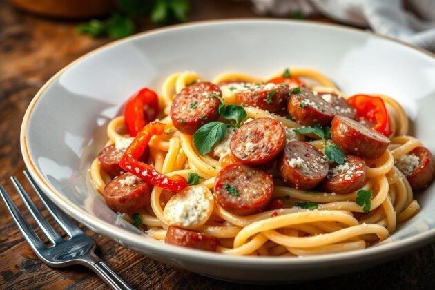 Easy Bratwurst Pasta Recipe Ready in 30 Minutes