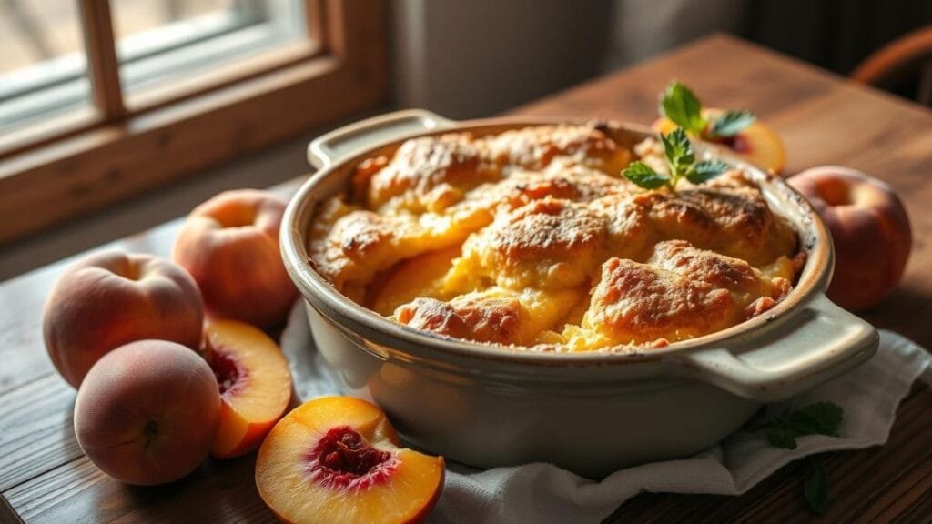 4 Ingredient Peach Cobbler