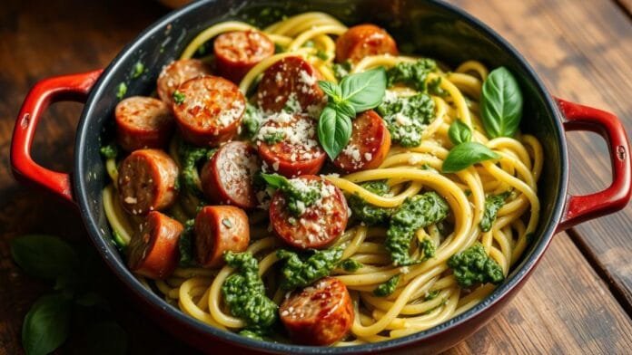 Sausage Pesto Pasta