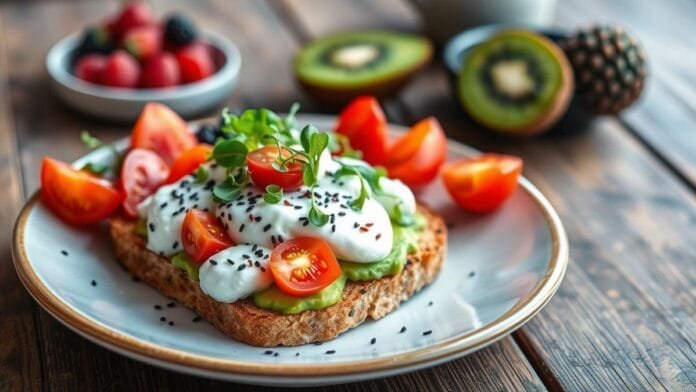 avocado toast with cottage cheese