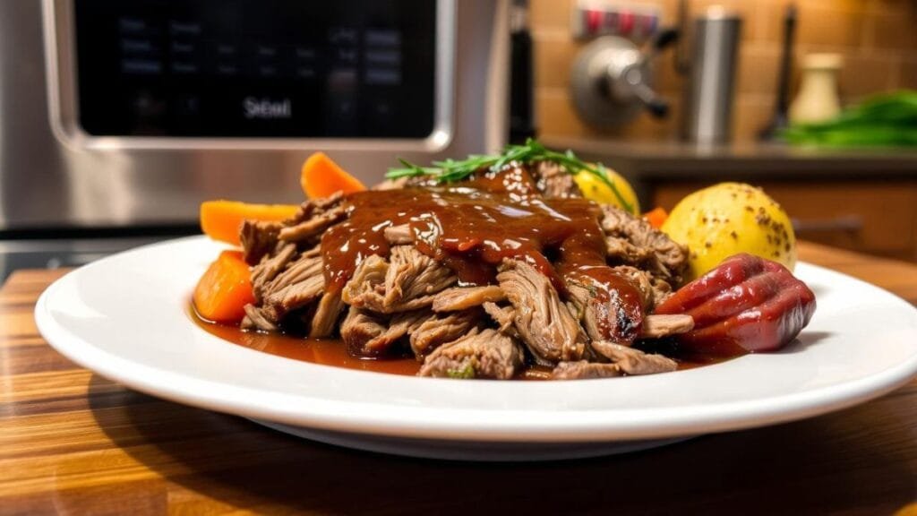 chuck roast shredded recipe steam oven
