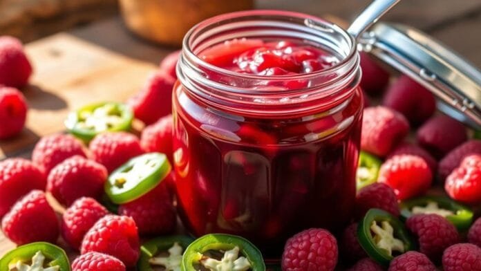 Homemade Raspberry Jalapeno Jam