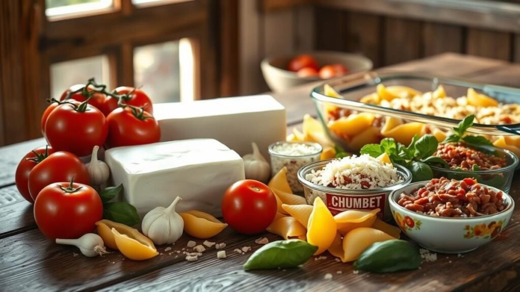beef and ricotta stuffed shells