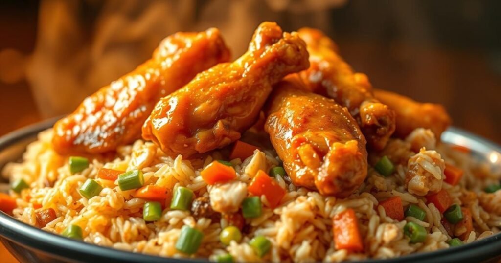 chicken wings fried rice
