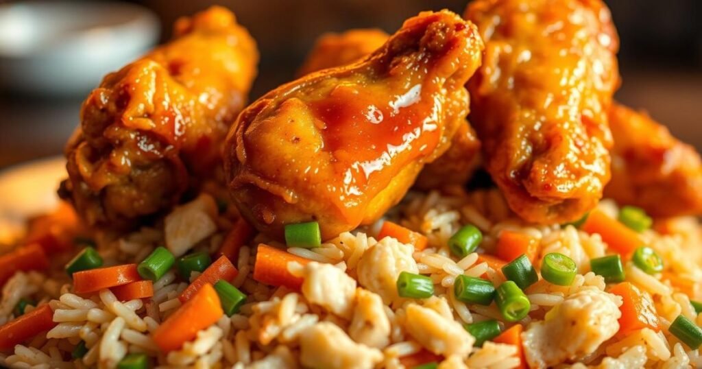 chicken wings fried rice
