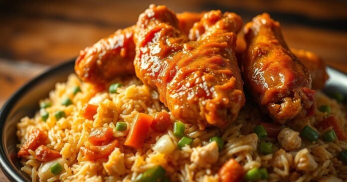 Chicken Wings Fried Rice at Home