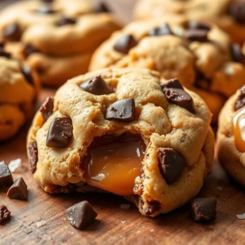 chocolate chunk salted caramel cookies