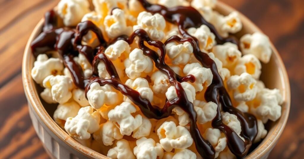 chocolate drizzle popcorn