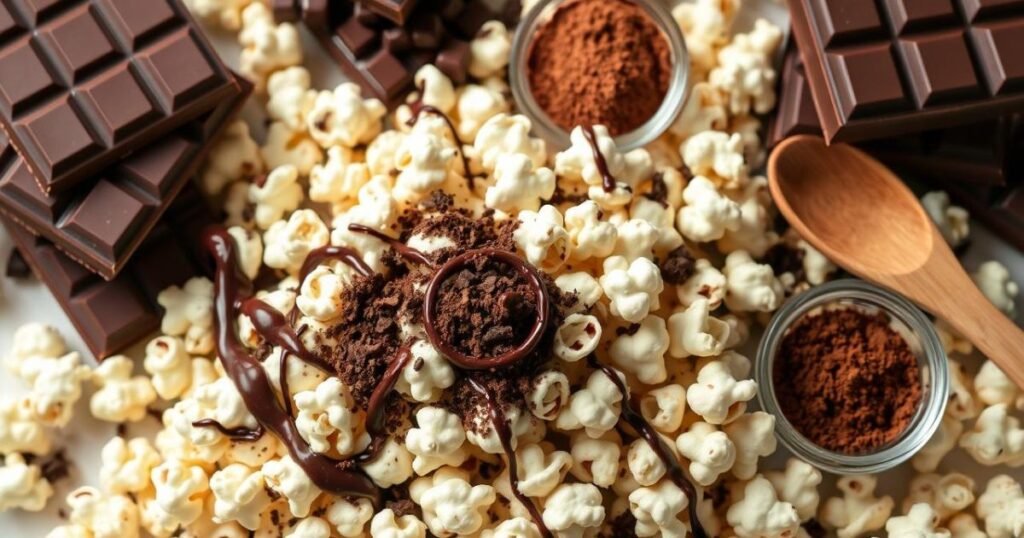 chocolate drizzle popcorn