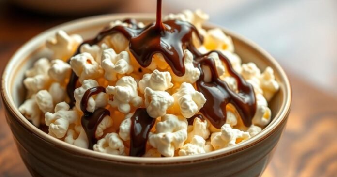 Easy Chocolate Drizzle Popcorn Recipe
