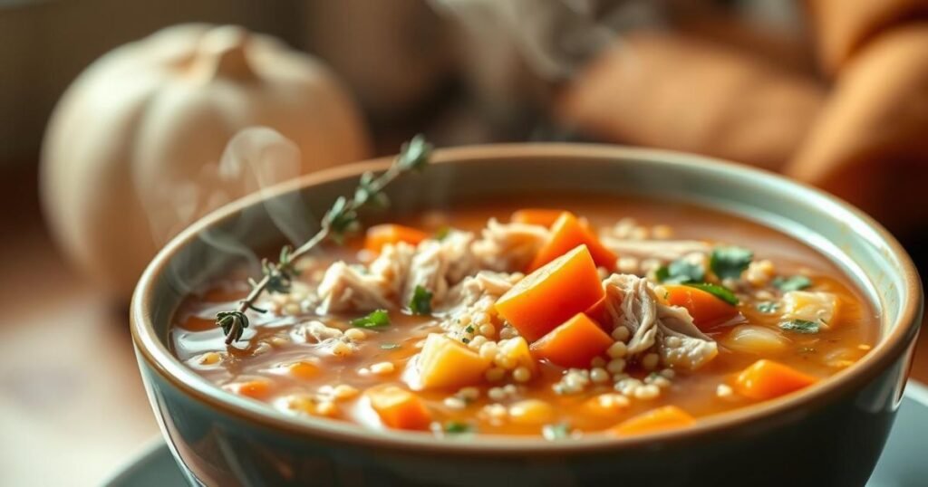 leftover turkey quinoa soup