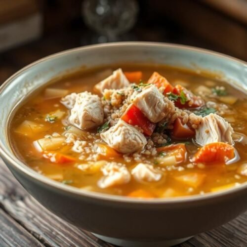 Leftover Turkey Quinoa Soup