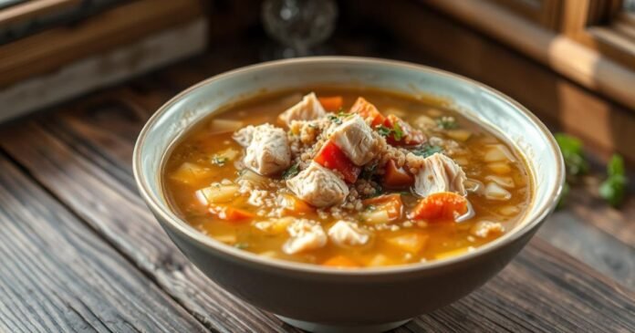 Leftover Turkey Quinoa Soup