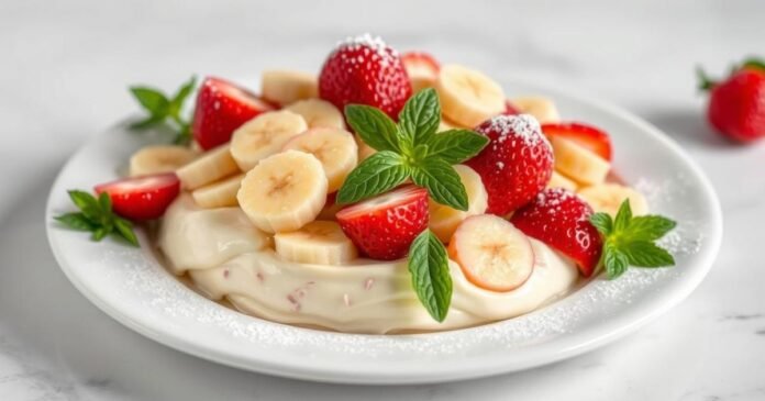 strawberry banana cheesecake salad