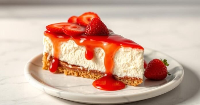 strawberry cheesecake crunch cake