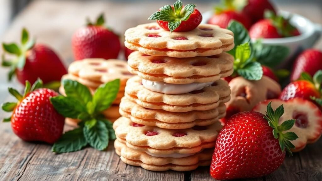 strawberry wafer cookies
