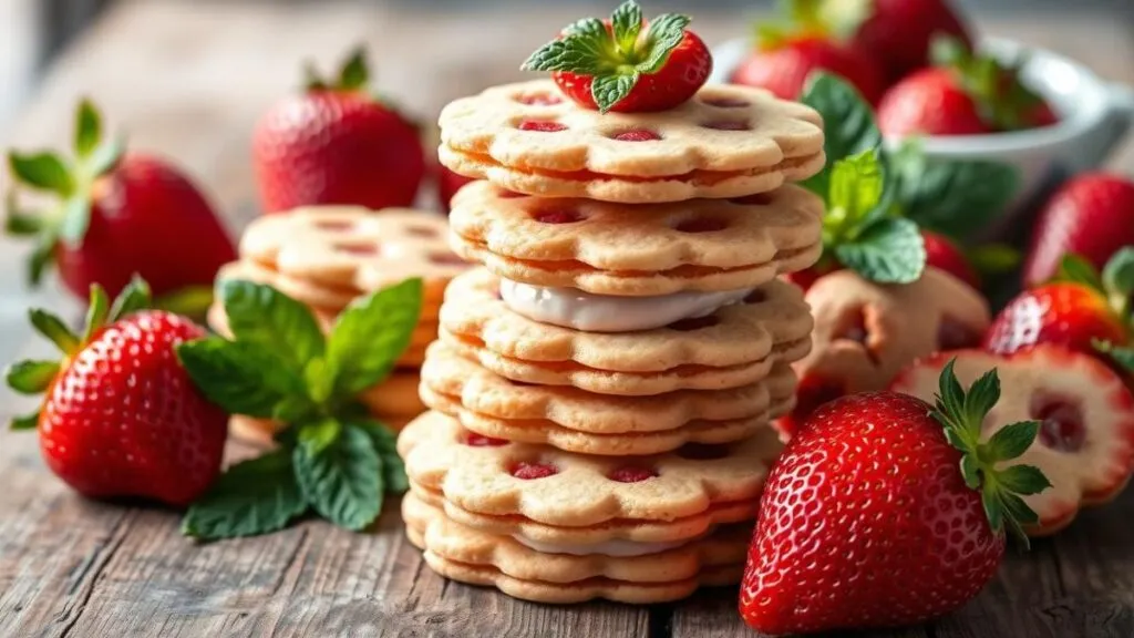 strawberry wafer cookies