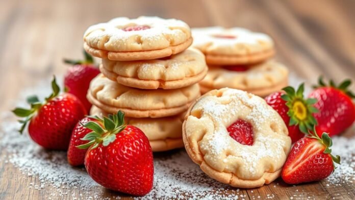 strawberry wafer cookies