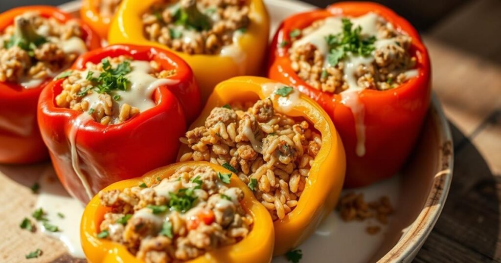 stuffed bell peppers no rice
