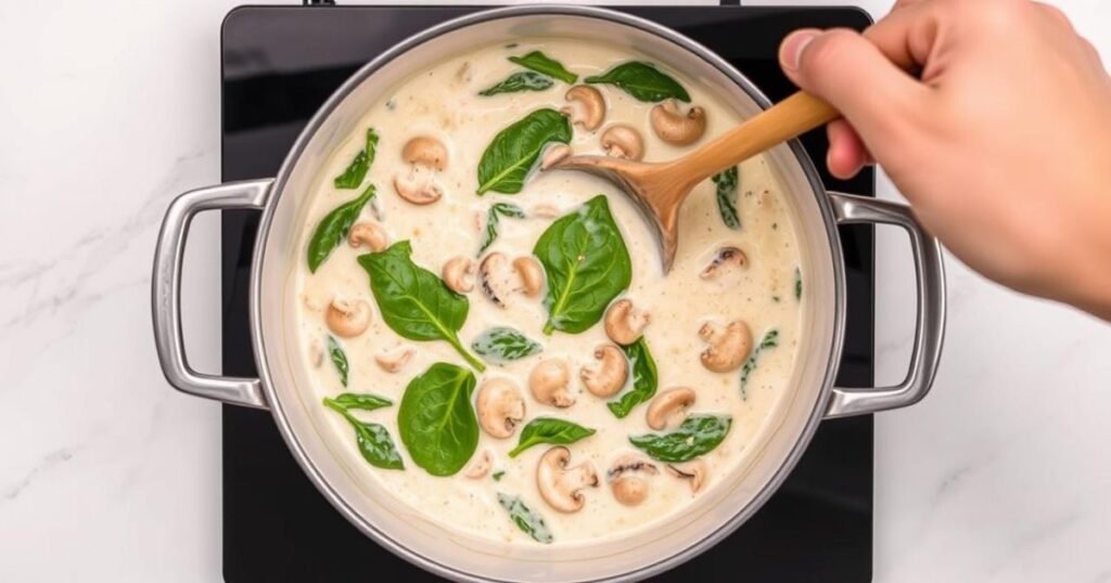 chicken marsala fettuccine
