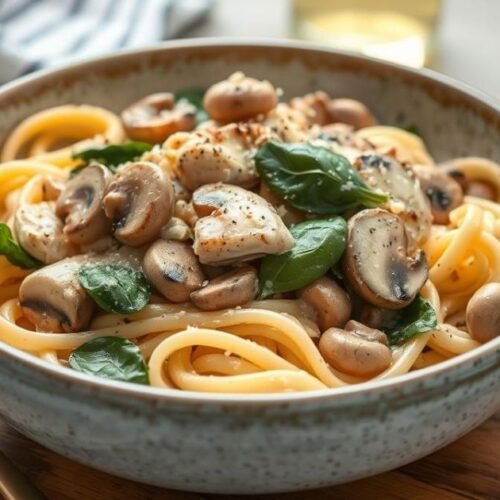 Creamy Chicken Marsala Fettuccine