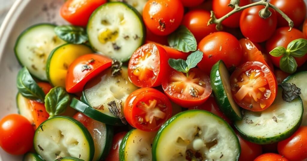 cucumber tomato salad
