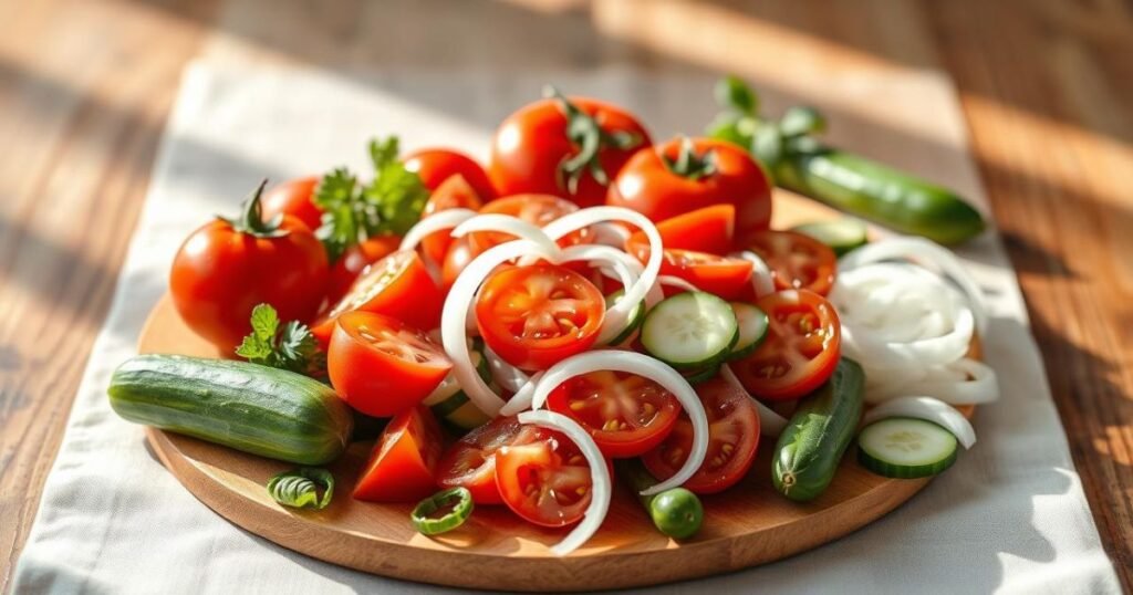 cucumber tomato salad
