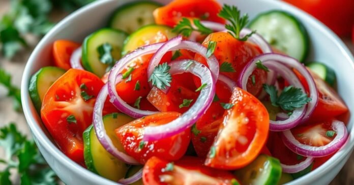 Easy Cucumber Tomato Salad