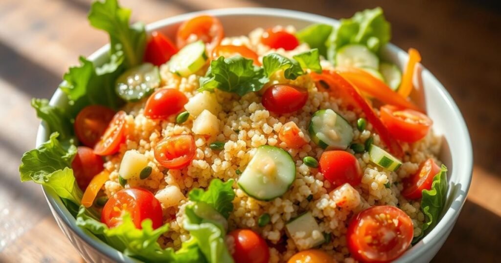 Mediterranean quinoa salad