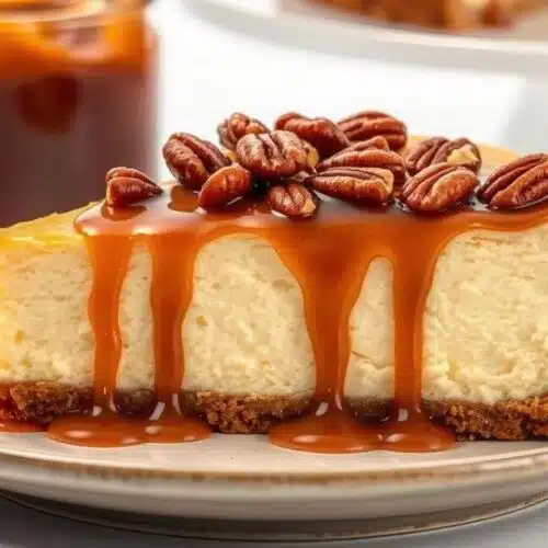 Caramel pecan pie cheesecake