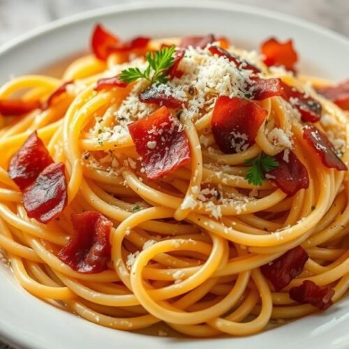 Easy carbonara recipe with cream