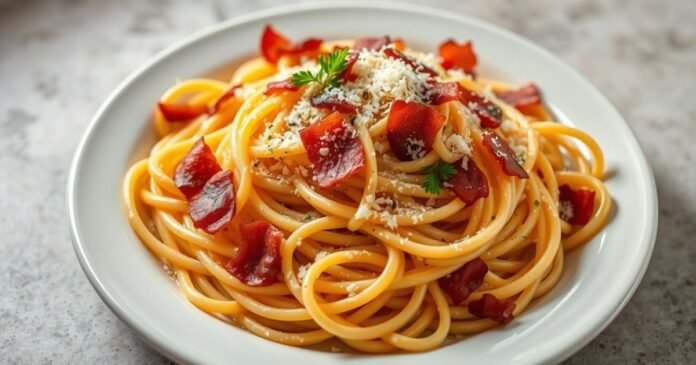 Easy carbonara recipe with cream