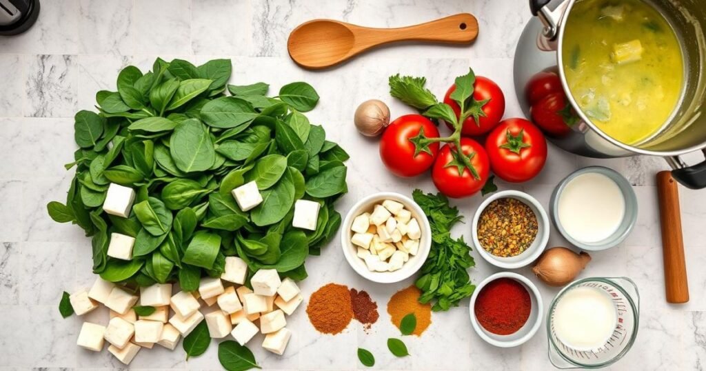 Palak paneer recipe ingredients