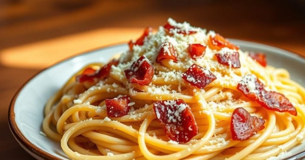 Traditional carbonara recipe