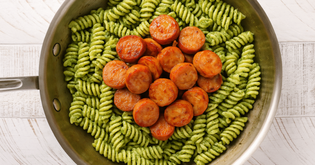 Easy Sausage Pesto Pasta